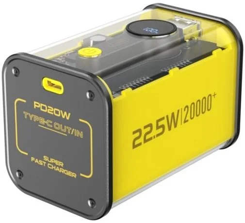 Фото: Батарея універсальна BYZ W90 20000mAh 22.5W Yellow (BYZ-W90-Y) № 6 | KTC