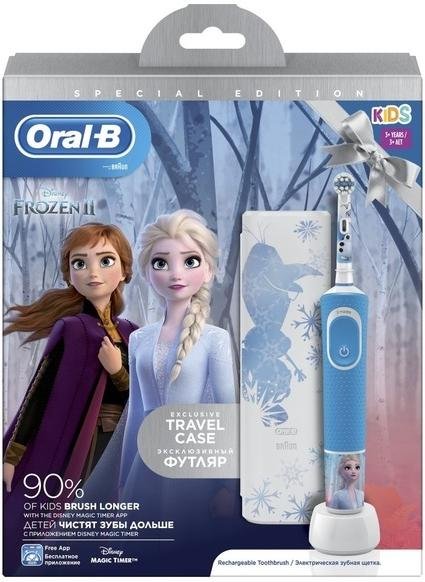 Електрична зубна щітка Braun Oral-B Kids Frozen II D100.413.2KX (D100.413.2KX FROZEN II 3710)