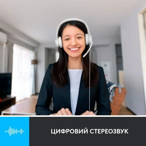 Фото: Гарнітура Logitech H390 USB Off White (981-001286) № 28 | KTC