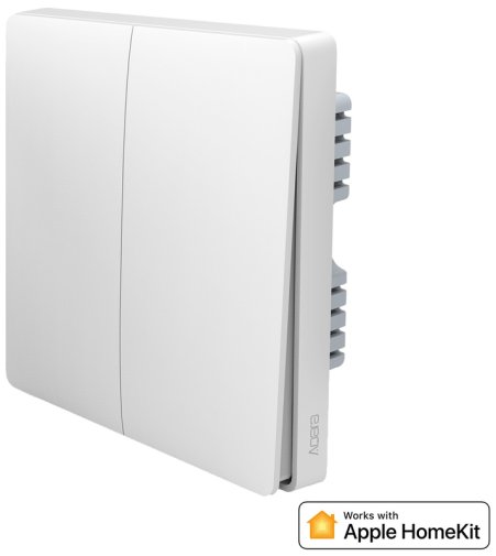 Вимикач Aqara Smart wall switch H1 no neutral double rocker (WS-EUK02)