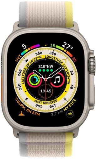 Ремінець Apple for Apple Watch 49mm - Trail Loop Yellow/Beige - M/L (MQEH3)