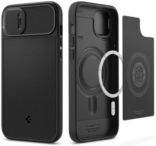 Чохол Spigen for Apple iPhone 14 - Optik Armor MagFit Black (ACS05070)