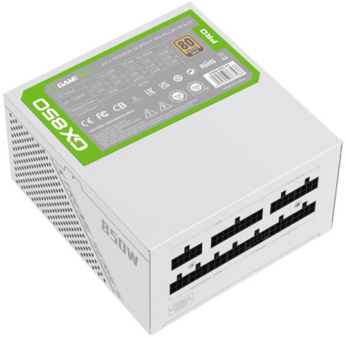 Блок живлення Gamemax 850W GX-850 Pro White ATX3.0 PCIe5.0 (GX-850 PRO WT (ATX3.0 PCIe5.0))