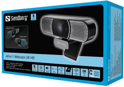 Web-камера Sandberg All-in-1 Webcam 2K HD (134-37)