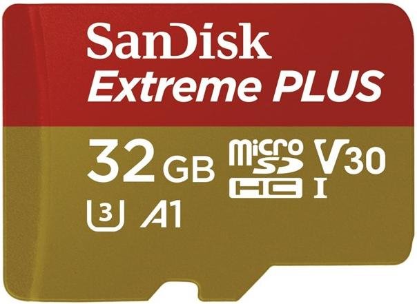 FLASH пам'ять SanDisk Extreme Plus A1 V30 Micro SDHC 32GB with adapter / RescuePRO Deluxe (SDSQXBG-032G-GN6MA)