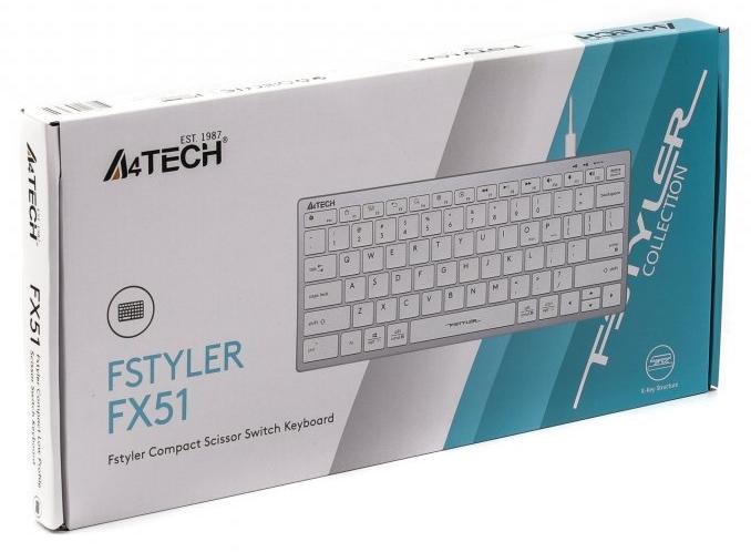 Клавіатура компактна A4tech Fstyler FX51 White (FX51 USB White)