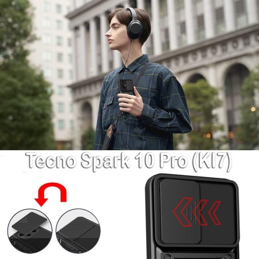 Чохол BeCover for Tecno Spark 10 Pro KI7 - Military Black (709149)