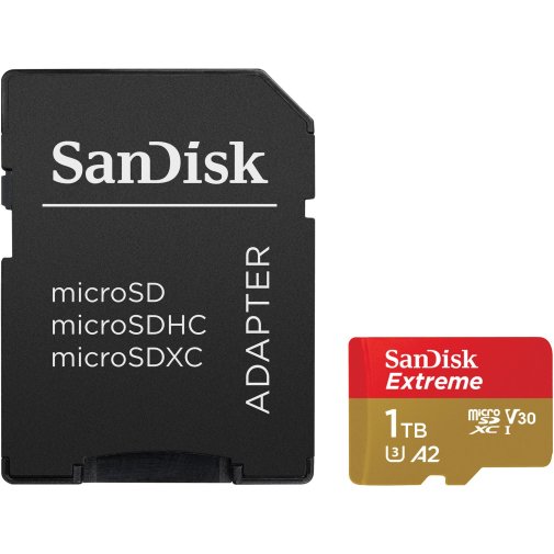 FLASH пам'ять SanDisk Extreme V30 A2 UHS-I U3 Micro SDXC 1TB with adapter (SDSQXAV-1T00-GN6MA)