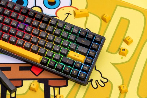 Клавіатура Akko 3084B Plus 84Key CS Jelly Purple Switches RGB ENG/UKR Black/Gold (6925758617208)