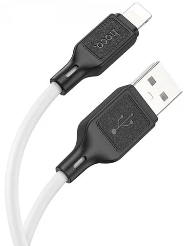 Фото: Кабель Hoco X90 Cool silicone 2.4A AM / Lightning 1m White (6931474788412) № 6 | KTC