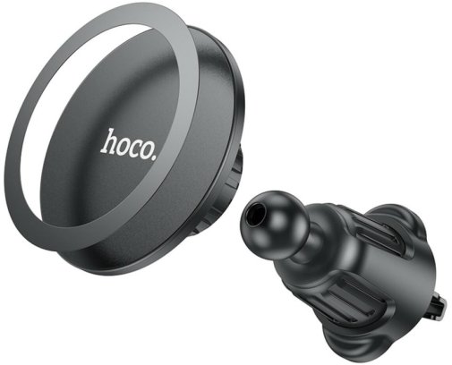 Кріплення для мобільного телефону Hoco H12 Fine jade ring magnetic car holder air outlet Black (6931474794505)