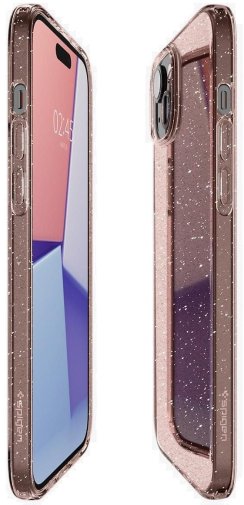 Чохол Spigen for Apple iPhone 15 Plus - Liquid Crystal Glitter Rose Quartz (ACS06649)