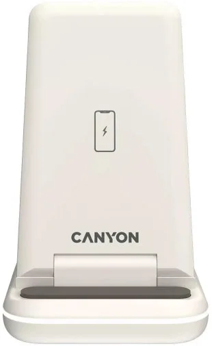 Фото: Бездротова зарядна станція Canyon WS-304 3in1 Cosmic Latte (CNS-WCS304CL) № 13 | KTC