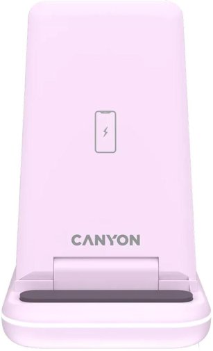 Бездротова зарядна станція Canyon WS-304 3in1 Iced Pink (CNS-WCS304IP)