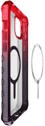 Фото: Чохол iTSkins for iPhone 15 Supreme R Prism with MagSafe Coral and black (AP5N-SUPMA-COBK) № 9 | KTC