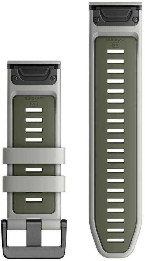 Ремінець Garmin QuickFit 26mm Watch Bands Fog Gray/Moss Silicone (010-13281-08)