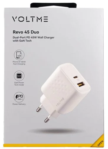 Фото: Зарядний пристрій VOLTME Revo 45 Duo GaN III 45W White (V2114) № 7 | KTC