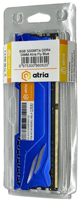 Оперативна пам’ять Atria Fly Blue DDR4 1x8GB (UAT43200CL18BL/8)