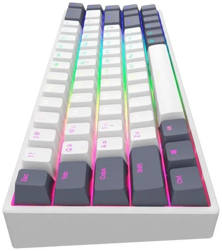Фото: Клавіатура Dark Project KD68B Mech. g3ms Sapphire ENG/UA/RU White/Blue (KB-GSH-682-701004) № 11 | KTC