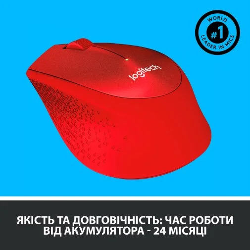 Фото: Миша Logitech M330 Silent Plus Red (910-004911) № 10 | KTC