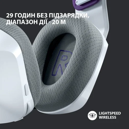 Фото: Гарнітура Logitech Lightspeed Wireless RGB Gaming Headset G733 White (981-000883) № 20 | KTC