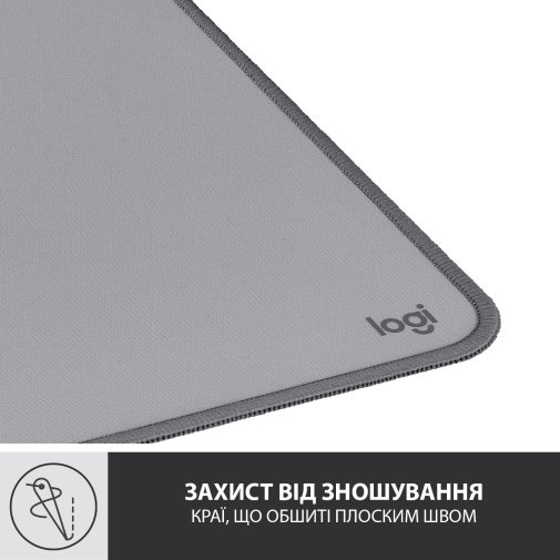 Килимок Logitech Desk Mat Studio Series 300x700x2mm Mid Grey (956-000052)