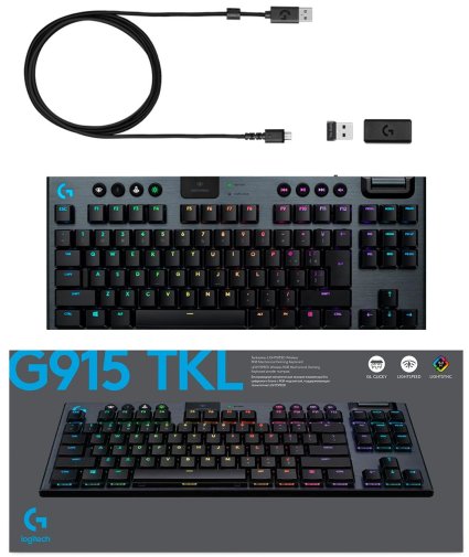 Клавіатура Logitech G915 TKL US International Clicky Carbon