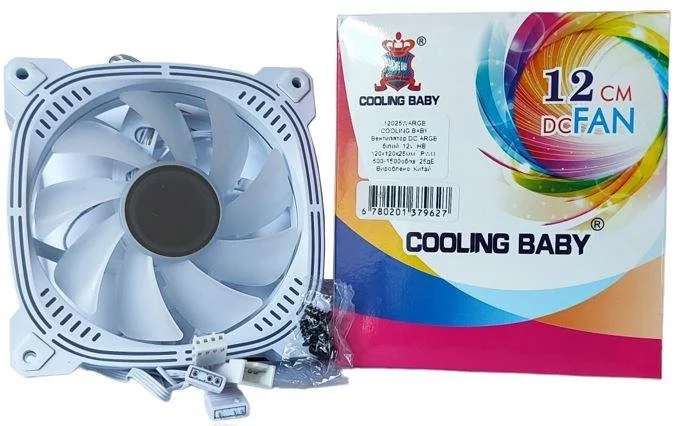Фото: Кулер Cooling Baby 12025WARGB White № 4 | KTC