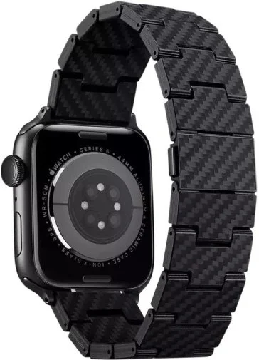 Фото: Ремінець Pitaka for Apple Watch 49/45/44mm - Fiber Watch Band Retro Black/Grey (AWB2311) № 7 | KTC