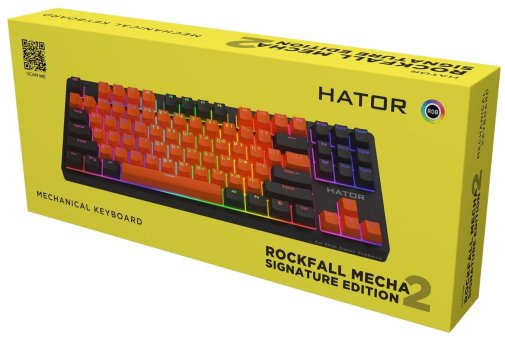 Клавіатура Hator Rockfall 2 Mecha Signature Edition USB Black/Orange/Black (HTK-520-BOB)