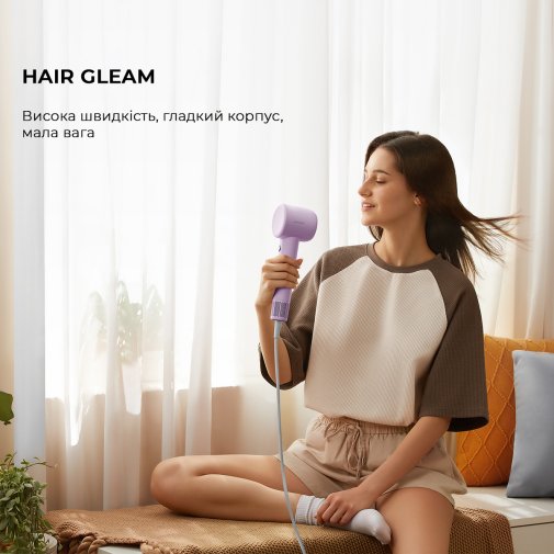 Фен DEERMA Hair Dryer Gleam Purple (AHD12A-PPL)