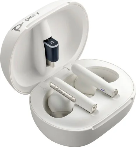 Фото: Навушники Poly Voyager Free 60 Plus Earbuds with BT700C/TSCHC White (7Y8G6AA) № 9 | KTC