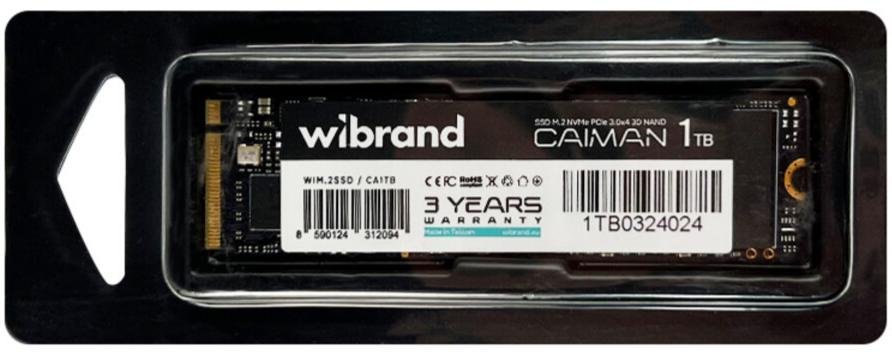 SSD-накопичувач Wibrand Caiman 2280 PCIe 3.0 x4 NVMe 1TB (WIM.2SSD/CA1TB)