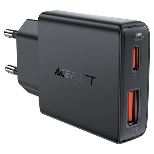 Зарядний пристрій Acefast A69 30W GaN Black (6974316282709)