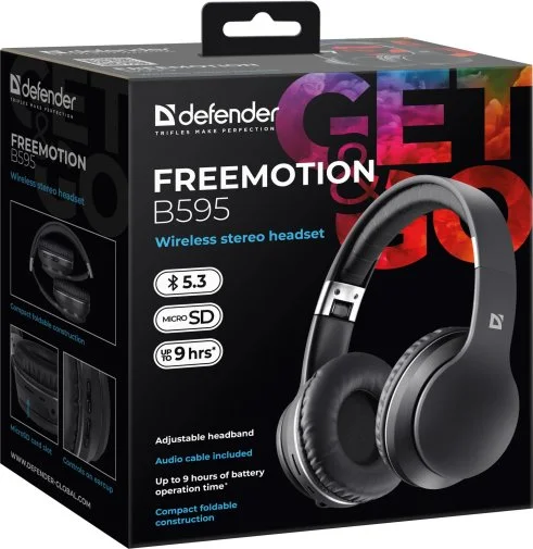 Фото: Навушники Defender FreeMotion B595 Black (63595) № 14 | KTC