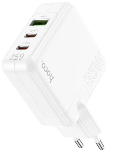 Фото: Зарядний пристрій Hoco C115A Header GaN 65W White (6931474798312) № 12 | KTC