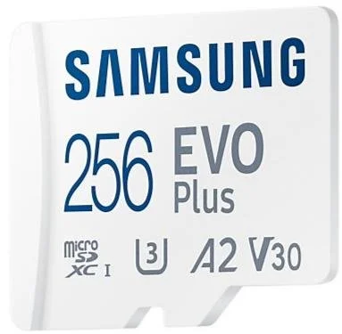 Фото: FLASH пам'ять Samsung Evo Plus A2 V30 U3 White Micro SDXC 256GB with adapter (MB-MC256SA/EU) № 8 | KTC
