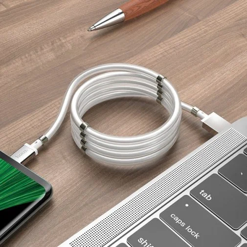 Фото: Кабель Hoco U91 Magnetic 2.4A AM / MicroUSB 1m White (U91_MicroB_White) № 20 | KTC