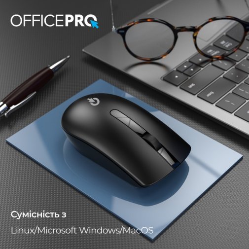 Миша OfficePro M175B Silent Wireless Black