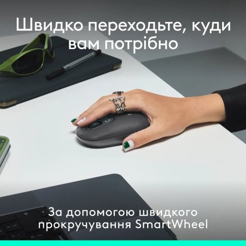 Комплект клавіатура+миша Logitech POP Icon Combo Graphite/Green (920-013156)