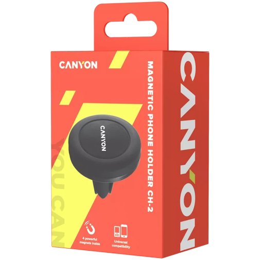 Кріплення для мобільного телефону Canyon CH-2 Vent Magnetic Black (CNE-CCHM2)