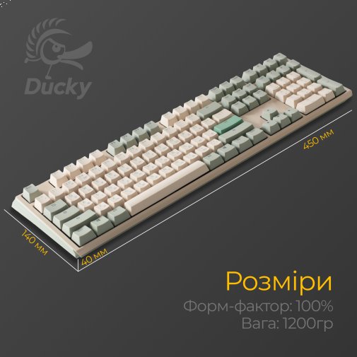 One 3 Cherry MX Silent Red ENG/UKR Matcha Cream