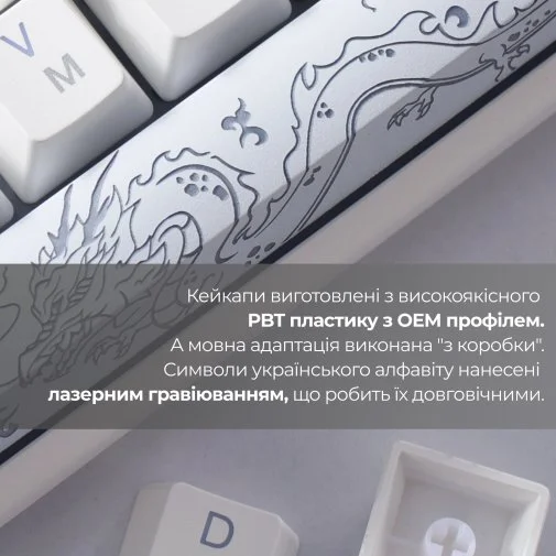 Фото: Клавіатура Ducky One 3 Cherry MX Blue RGB ENG/UKR White (DKON2108ST-CUAPXPWWWSC1) № 27 | KTC