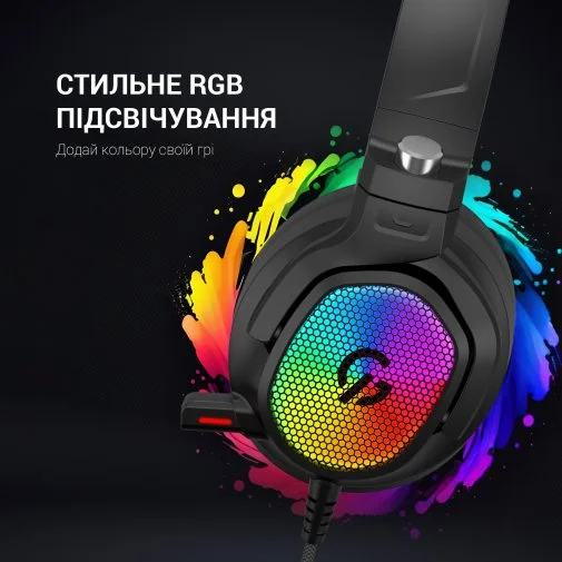 Фото: Гарнітура GamePro HS1300 7.1 RGB Black № 36 | KTC