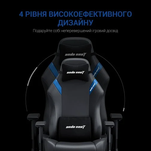 Фото: Крісло Anda Seat Luna Size L Black/Blue (AD18-44-BS-PV) № 35 | KTC