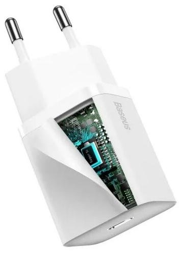 Зарядний пристрій Baseus Super Si Quick Charger 1C 20W White with Type-C/Lightning (TZCCSUP-B02)