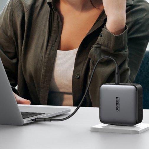 Зарядний пристрій UGREEN CD226 QC3.0 PD 100W Black with Type-C/Type-C (90575)
