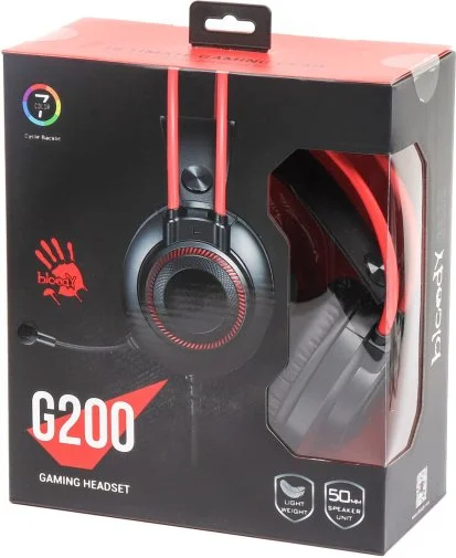 Фото: Гарнітура Bloody G200 Black/Red (G200 Black+Red) № 12 | KTC