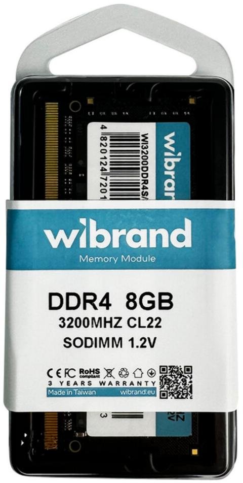 Оперативна пам’ять Wibrand DDR4 1x8GB (WI3200DDR4S/8GB)