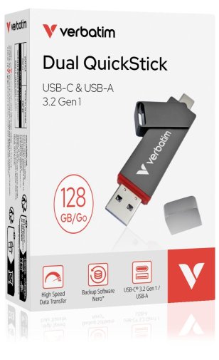 Флешка USB Verbatim Dual QuickStick 128Gb (32040)